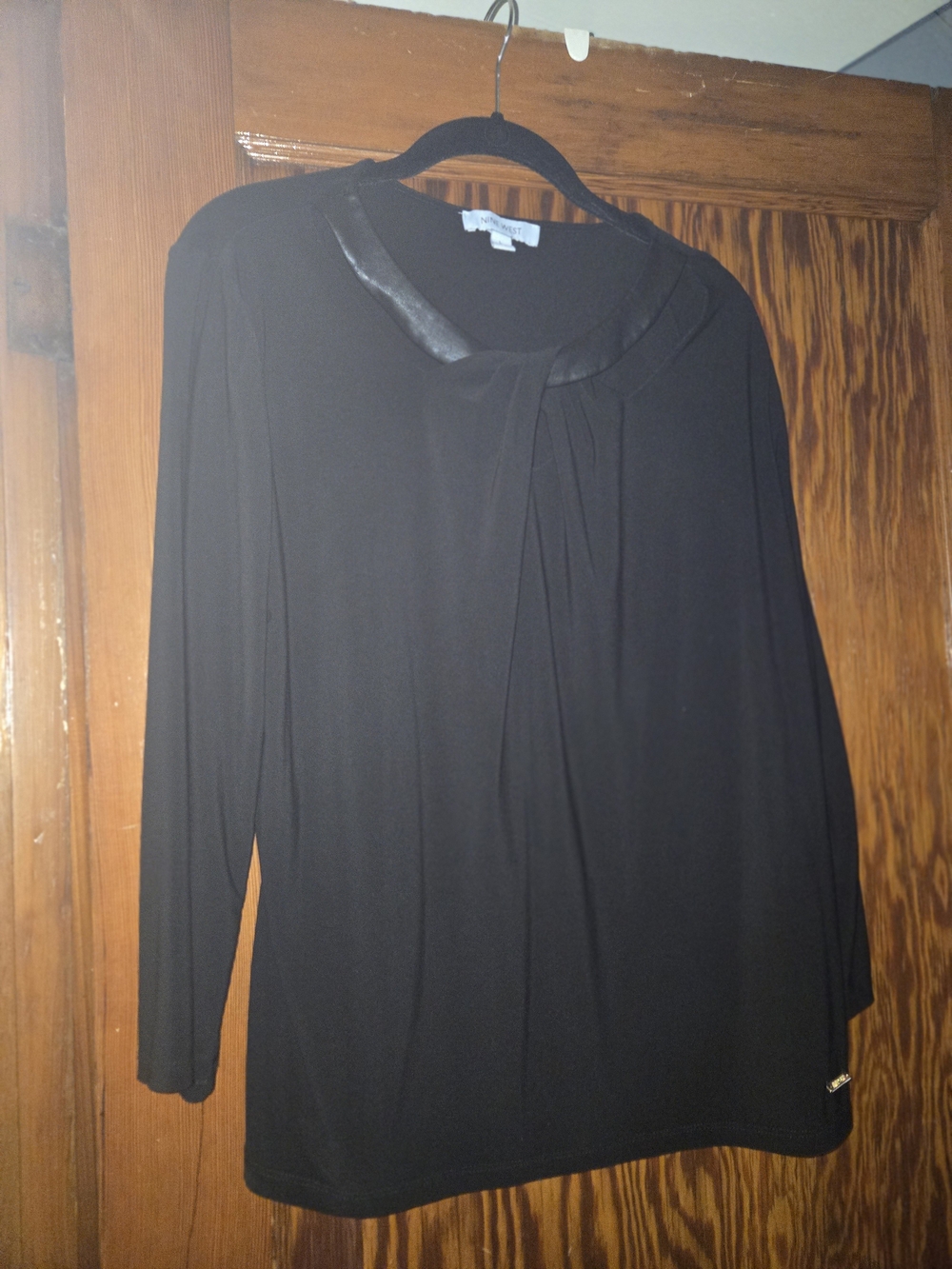 Nine West Black Top with Gold Brand Plaque